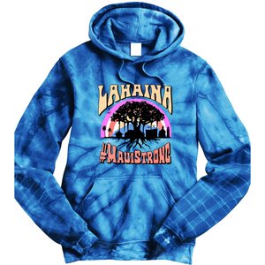 Pray For Maui Hawaii Lahaina Banyan Tree Gift Tie Dye Hoodie