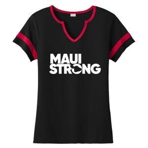 Pray For Maui Hawaii Strong I Stand With Maui Ladies Halftime Notch Neck Tee