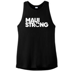 Pray For Maui Hawaii Strong I Stand With Maui Ladies PosiCharge Tri-Blend Wicking Tank