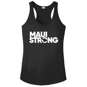 Pray For Maui Hawaii Strong I Stand With Maui Ladies PosiCharge Competitor Racerback Tank