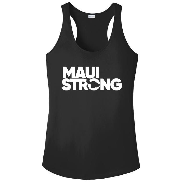 Pray For Maui Hawaii Strong I Stand With Maui Ladies PosiCharge Competitor Racerback Tank