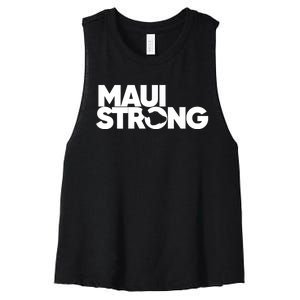 Pray For Maui Hawaii Strong I Stand With Maui Women's Racerback Cropped Tank