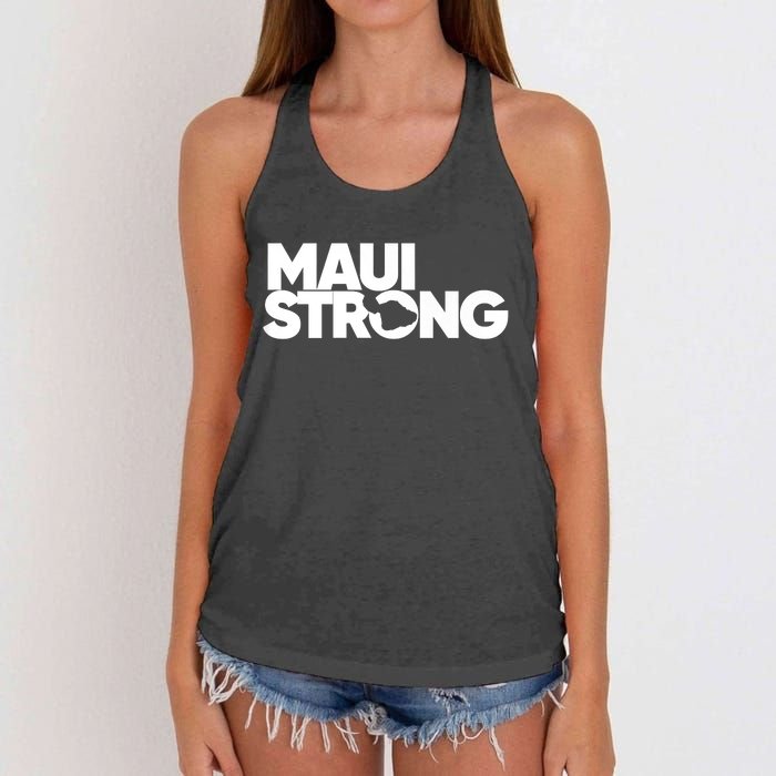 Pray For Maui Hawaii Strong I Stand With Maui Women's Knotted Racerback Tank