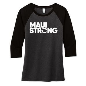 Pray For Maui Hawaii Strong I Stand With Maui Women's Tri-Blend 3/4-Sleeve Raglan Shirt