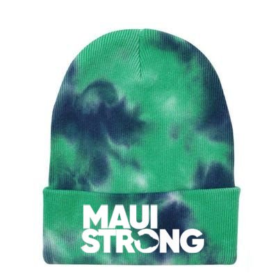 Pray For Maui Hawaii Strong I Stand With Maui Tie Dye 12in Knit Beanie