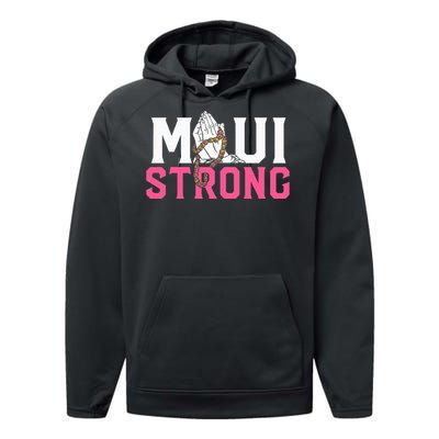 Pray For Maui Hawaii Strong Performance Fleece Hoodie