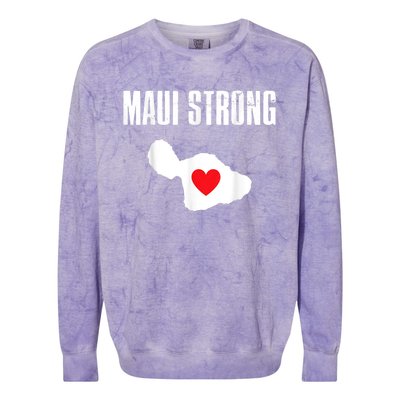 Pray For Maui Hawaii Strong Colorblast Crewneck Sweatshirt