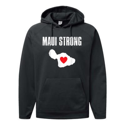 Pray For Maui Hawaii Strong Performance Fleece Hoodie