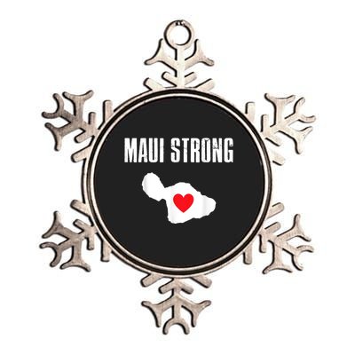 Pray For Maui Hawaii Strong Metallic Star Ornament