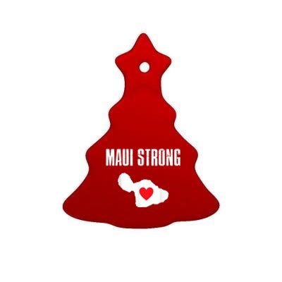 Pray For Maui Hawaii Strong Ceramic Tree Ornament