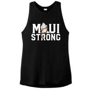 Pray For Maui Hawaii Maui Hawaii Strong Design Ladies PosiCharge Tri-Blend Wicking Tank