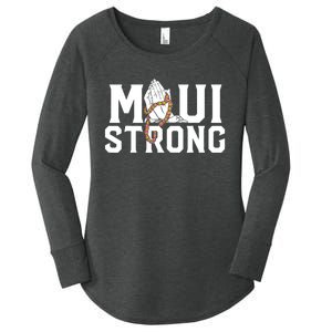 Pray For Maui Hawaii Maui Hawaii Strong Design Women's Perfect Tri Tunic Long Sleeve Shirt