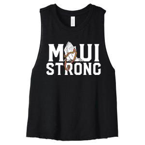 Pray For Maui Hawaii Maui Hawaii Strong Design Women's Racerback Cropped Tank