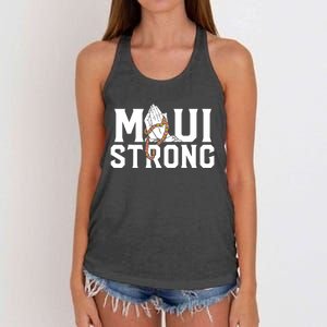 Pray For Maui Hawaii Maui Hawaii Strong Design Women's Knotted Racerback Tank