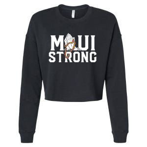 Pray For Maui Hawaii Maui Hawaii Strong Design Cropped Pullover Crew