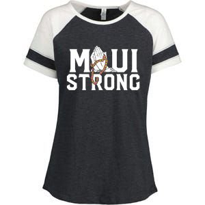 Pray For Maui Hawaii Maui Hawaii Strong Design Enza Ladies Jersey Colorblock Tee