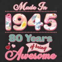 Pink Floral Made In 1945 80 Years Of Being Awesome Birthday Adult Drive Performance Visor