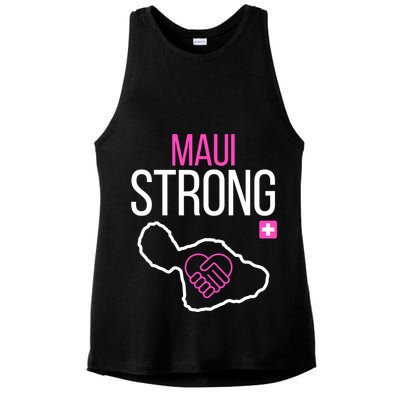 Pray For Maui Hawaii Support For Hawaii Fire Victims Ladies PosiCharge Tri-Blend Wicking Tank