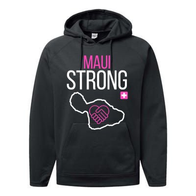 Pray For Maui Hawaii Support For Hawaii Fire Victims Performance Fleece Hoodie