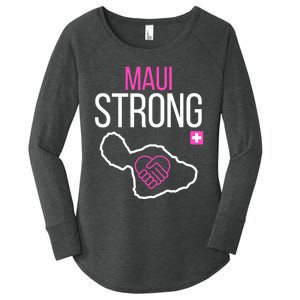 Pray For Maui Hawaii Support For Hawaii Fire Victims Women's Perfect Tri Tunic Long Sleeve Shirt