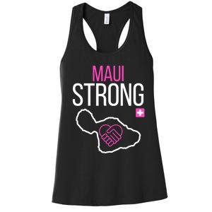 Pray For Maui Hawaii Support For Hawaii Fire Victims Women's Racerback Tank