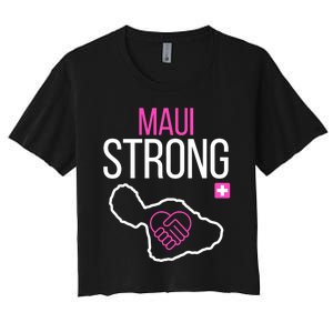 Pray For Maui Hawaii Support For Hawaii Fire Victims Women's Crop Top Tee