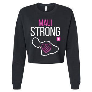 Pray For Maui Hawaii Support For Hawaii Fire Victims Cropped Pullover Crew