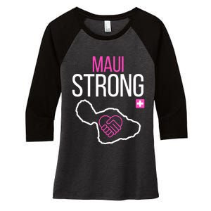 Pray For Maui Hawaii Support For Hawaii Fire Victims Women's Tri-Blend 3/4-Sleeve Raglan Shirt