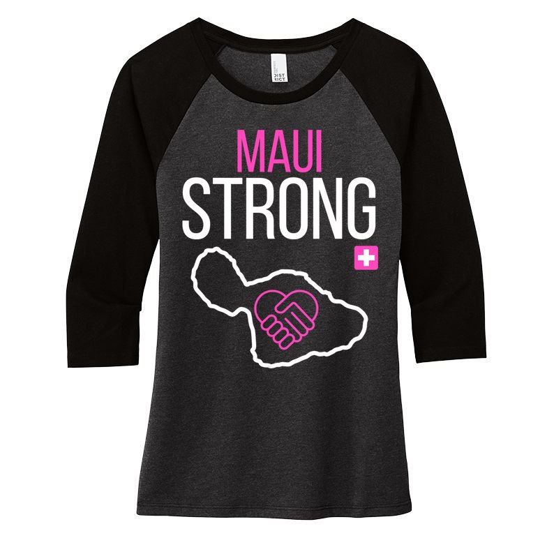 Pray For Maui Hawaii Support For Hawaii Fire Victims Women's Tri-Blend 3/4-Sleeve Raglan Shirt