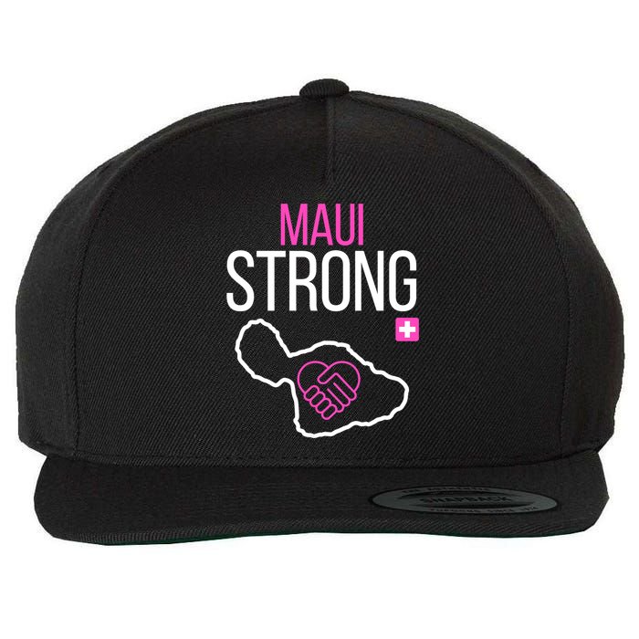 Pray For Maui Hawaii Support For Hawaii Fire Victims Wool Snapback Cap