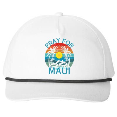 Pray For Maui Hawaii Wildflower Support Men Women Snapback Five-Panel Rope Hat