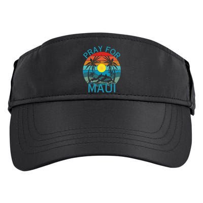 Pray For Maui Hawaii Wildflower Support Men Women Adult Drive Performance Visor