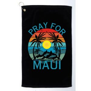 Pray For Maui Hawaii Wildflower Support Men Women Platinum Collection Golf Towel