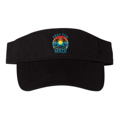 Pray For Maui Hawaii Wildflower Support Men Women Valucap Bio-Washed Visor