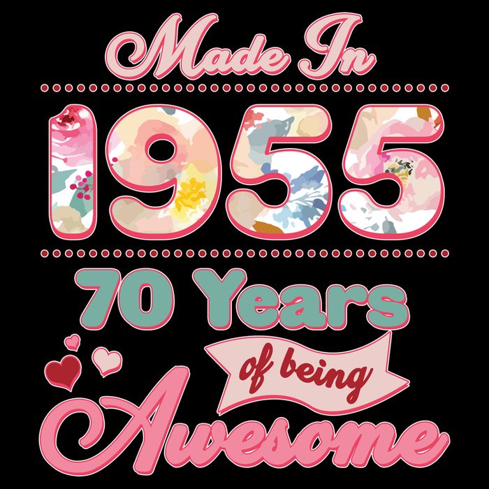 Pink Floral Made In 1955 70 Years Of Being Awesome Birthday Cooling Performance Crew T-Shirt