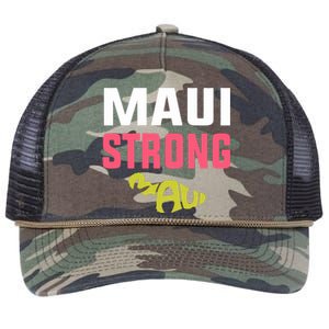 Pray For Maui Hawaii Strong Gift Lahaina Fires Retro Rope Trucker Hat Cap