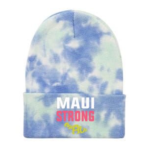 Pray For Maui Hawaii Strong Gift Lahaina Fires Tie Dye 12in Knit Beanie