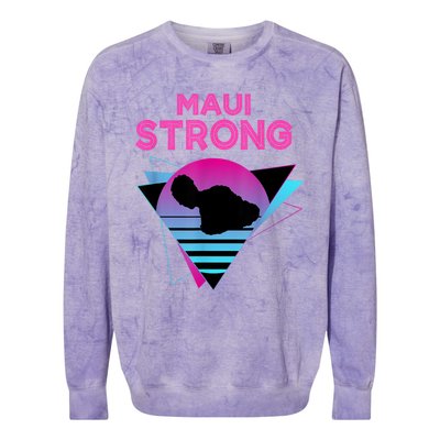 Pray For Maui Hawaii Strong Vintage Maui Hawaii Strong Colorblast Crewneck Sweatshirt