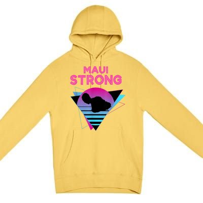 Pray For Maui Hawaii Strong Vintage Maui Hawaii Strong Premium Pullover Hoodie