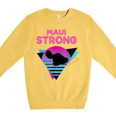 Pray For Maui Hawaii Strong Vintage Maui Hawaii Strong Premium Crewneck Sweatshirt