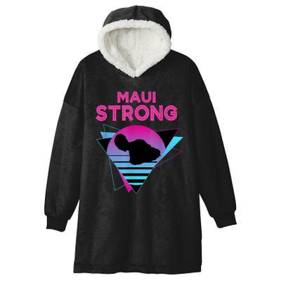 Pray For Maui Hawaii Strong Vintage Maui Hawaii Strong Hooded Wearable Blanket