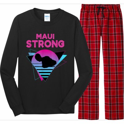 Pray For Maui Hawaii Strong Vintage Maui Hawaii Strong Long Sleeve Pajama Set