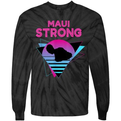 Pray For Maui Hawaii Strong Vintage Maui Hawaii Strong Tie-Dye Long Sleeve Shirt