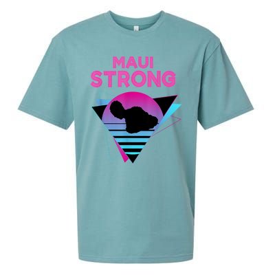 Pray For Maui Hawaii Strong Vintage Maui Hawaii Strong Sueded Cloud Jersey T-Shirt