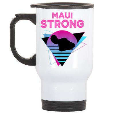 Pray For Maui Hawaii Strong Vintage Maui Hawaii Strong Stainless Steel Travel Mug