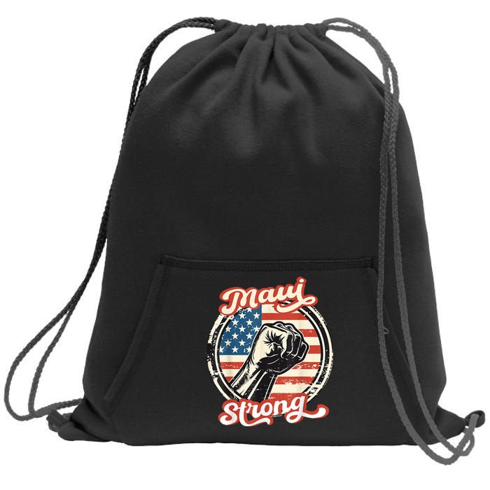 Pray For Maui Hawaii Strong Sweatshirt Cinch Pack Bag