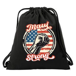 Pray For Maui Hawaii Strong Drawstring Bag