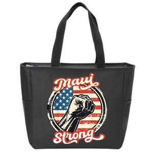 Pray For Maui Hawaii Strong Zip Tote Bag