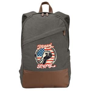 Pray For Maui Hawaii Strong Cotton Canvas Backpack