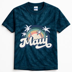 Pray For Maui Hawaii Strong Retro Kids Tie-Dye T-Shirt